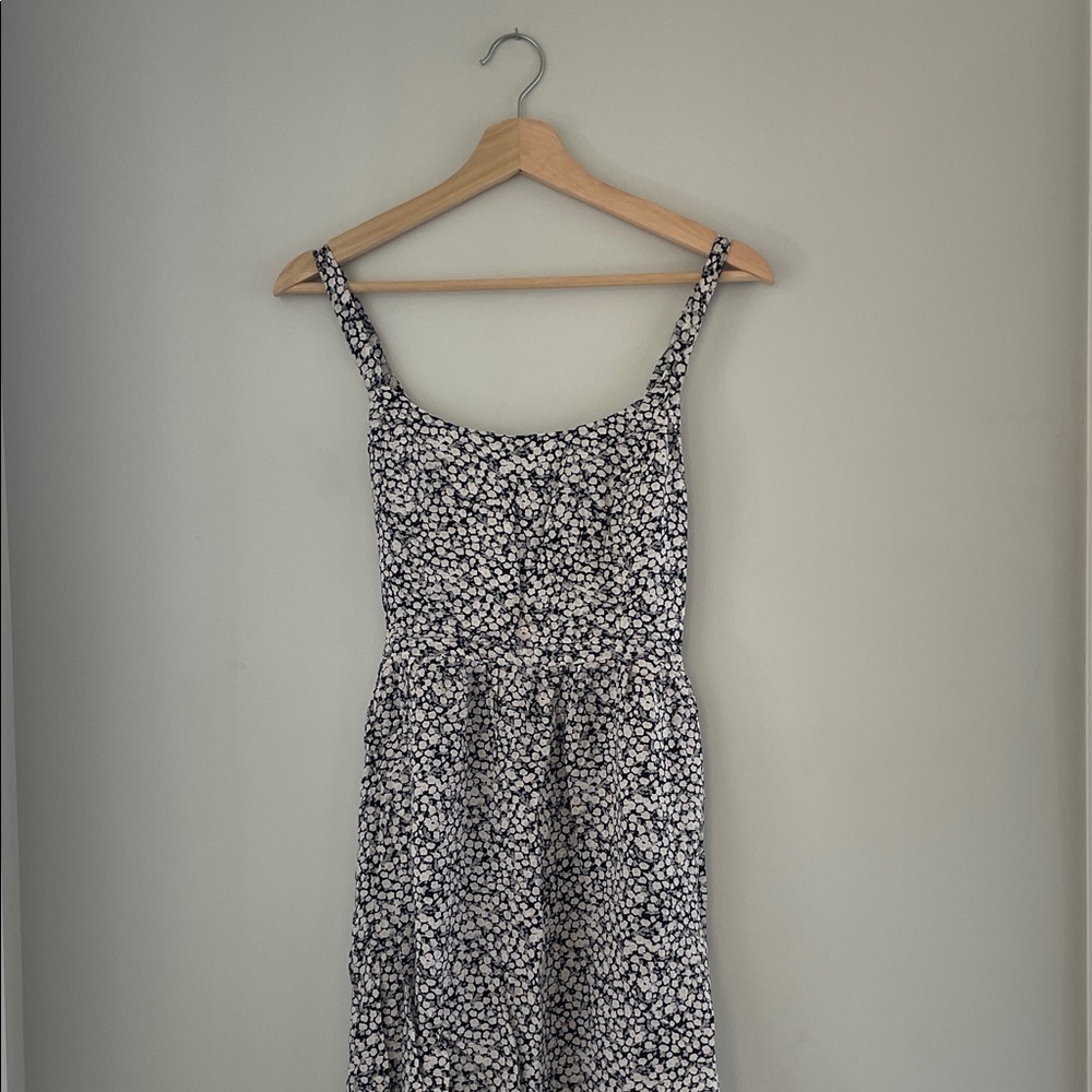 Garage Black and White Floral High Low Dress